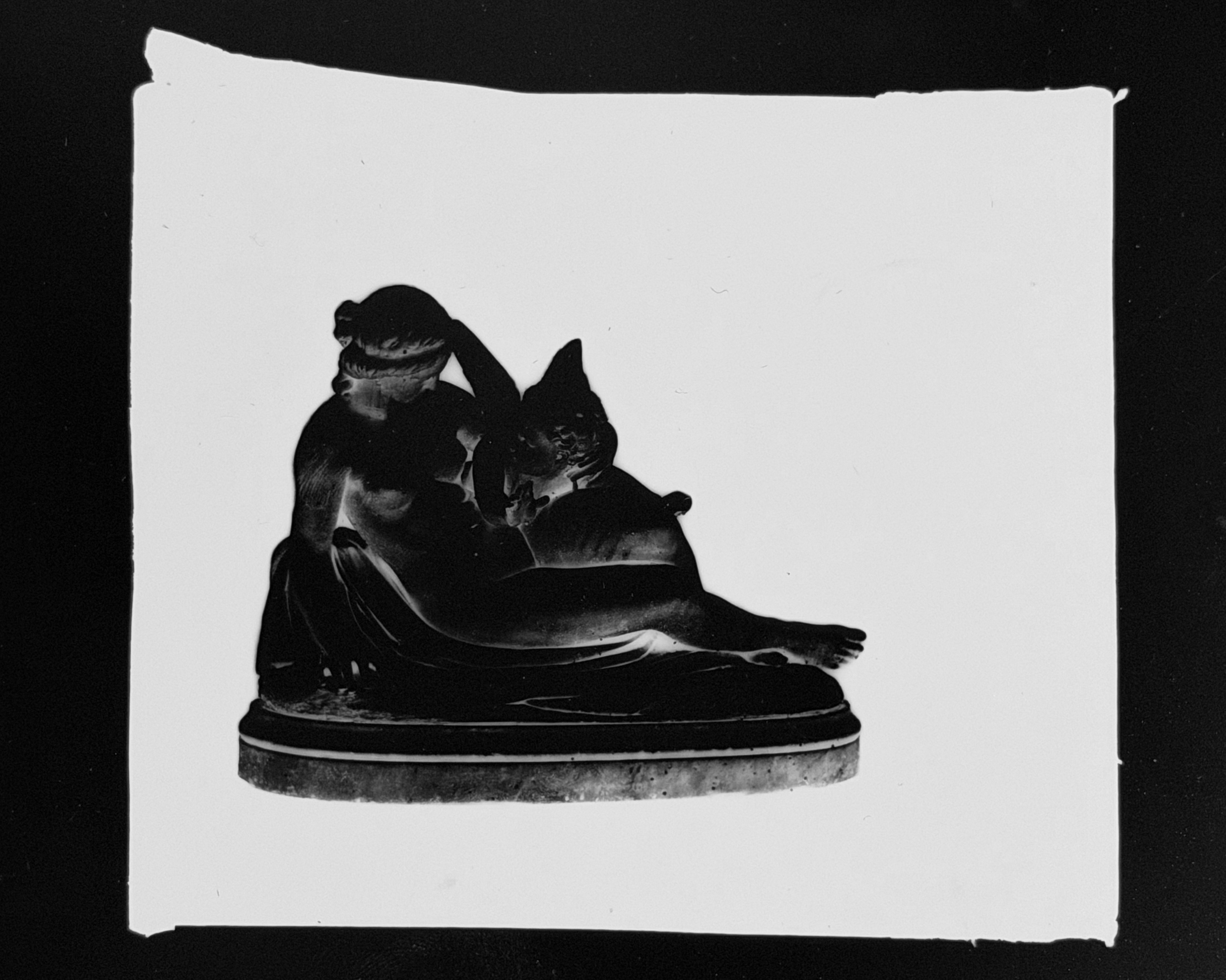 Classical sculpture — contact print from found glass slide