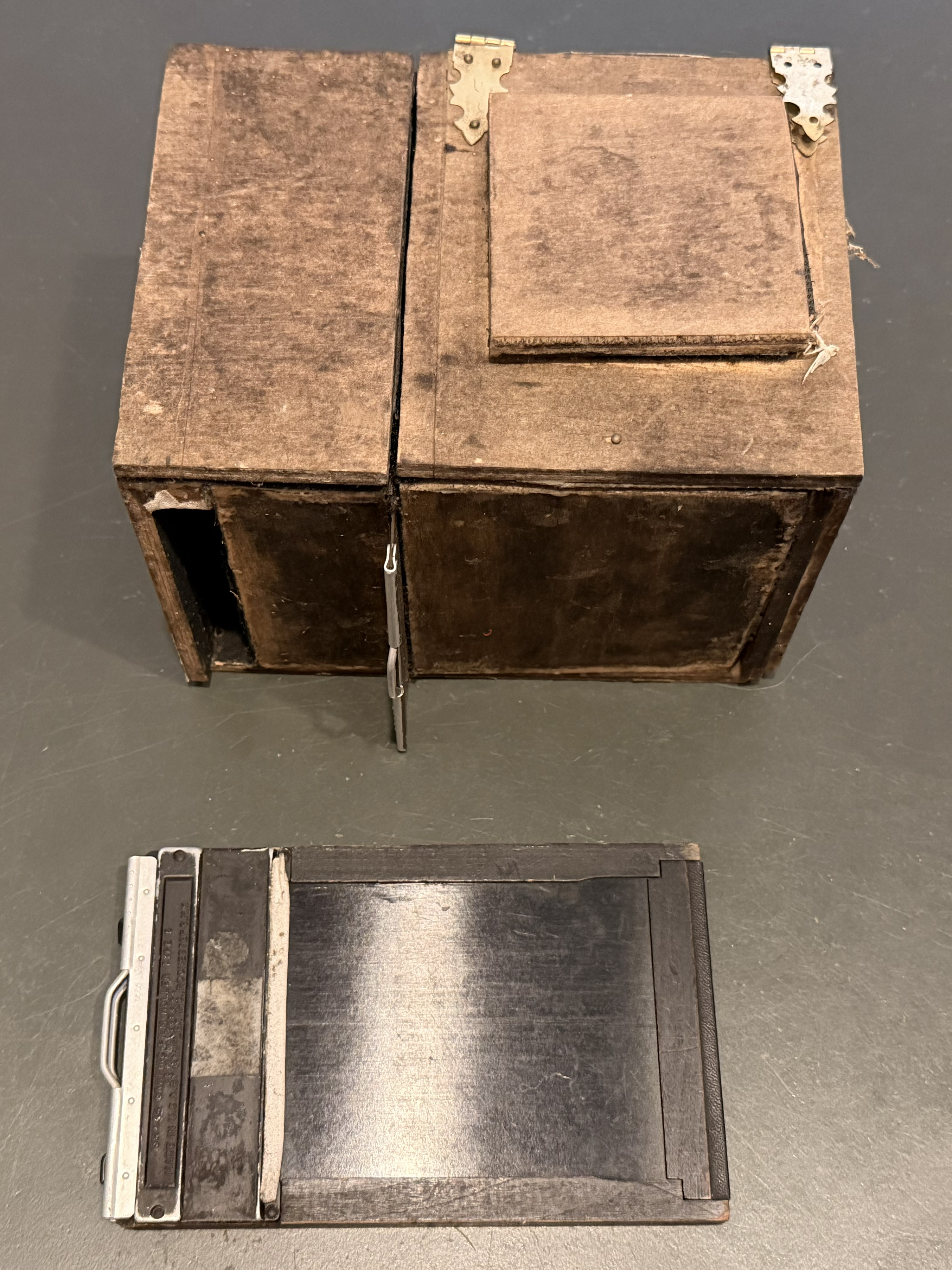 Beelining box camera and film holder